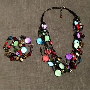 PREMIER DESIGNS Spectrum Necklace and Bracelet Set